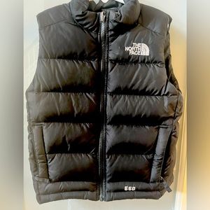 North Face Lined Puffer Vest 550 Black Kids XS Size 6 Smoke free home Size 6
